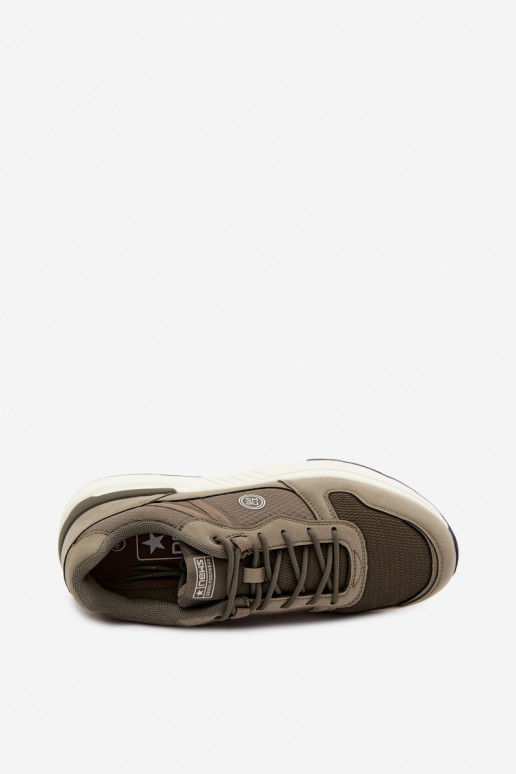 Sapatos desportivos masculinos com plataforma em verde Hanirin
