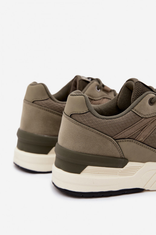 Sapatos desportivos masculinos com plataforma em verde Hanirin