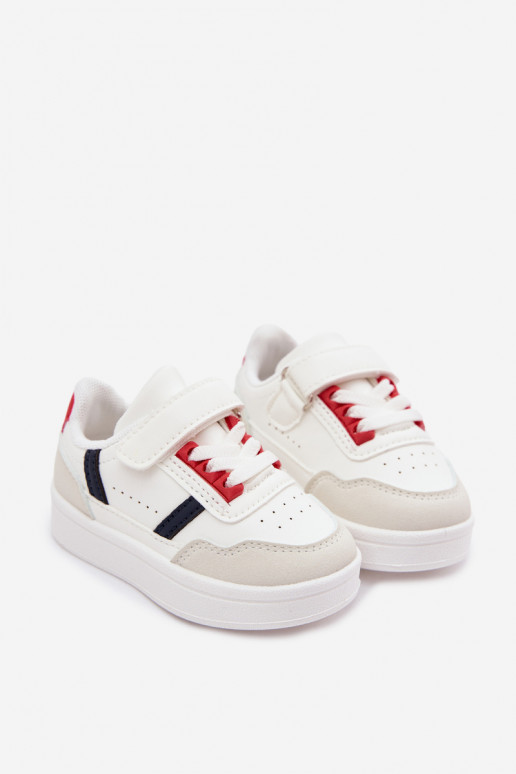 Sapatos desportivos infantis com velcro em branco Tailva