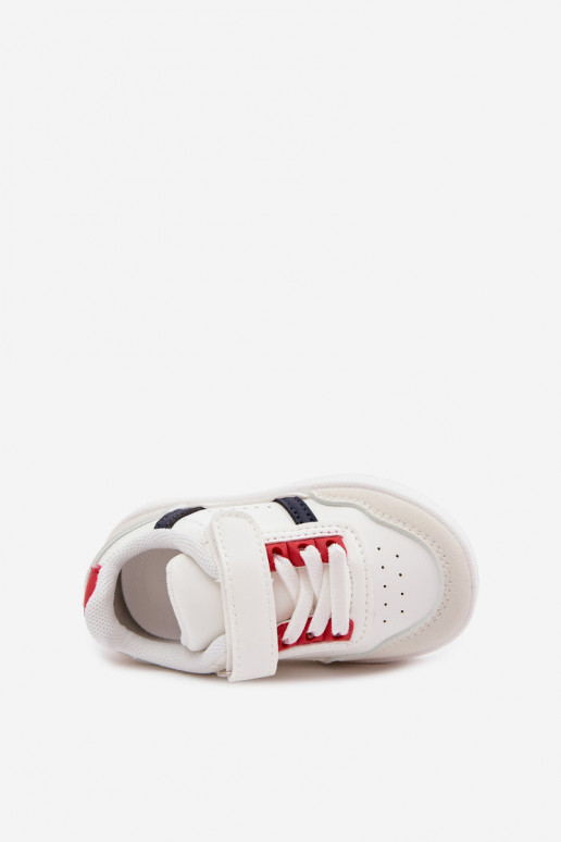 Sapatos desportivos infantis com velcro em branco Tailva