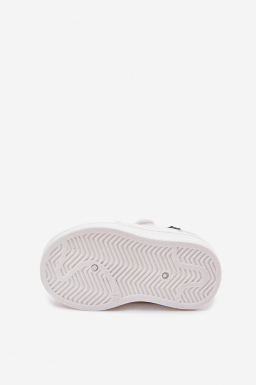 Sapatos desportivos infantis com velcro em branco Tailva