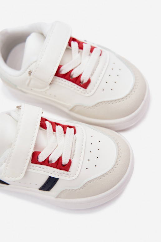 Sapatos desportivos infantis com velcro em branco Tailva