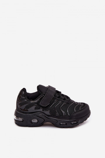 Sapatos desportivos infantis com velcro em preto Rider 2