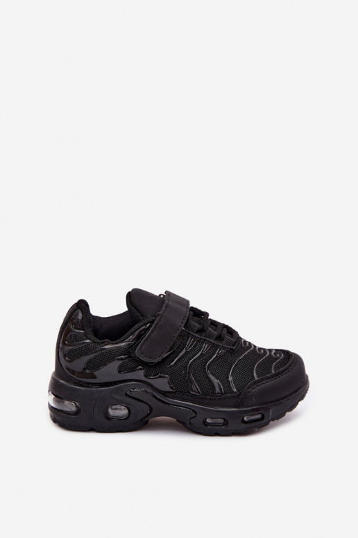 Sapatos desportivos infantis com velcro em preto Rider