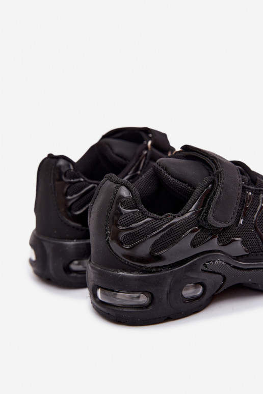 Sapatos desportivos infantis com velcro em preto Rider
