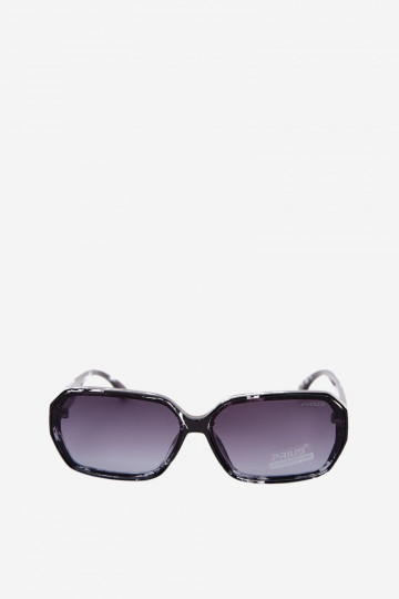 Óculos de sol femininos com filtro UV cor preta efeito mármore