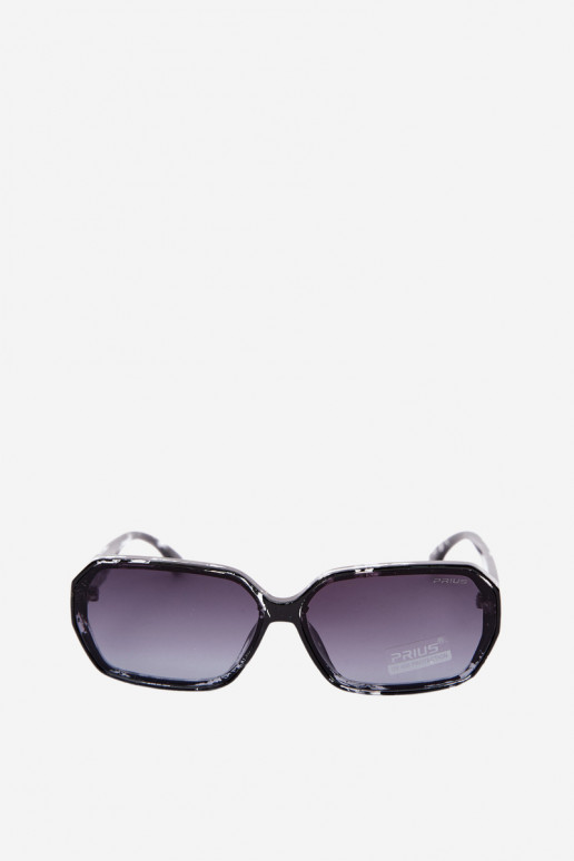 Óculos de sol femininos com filtro UV cor preta efeito mármore