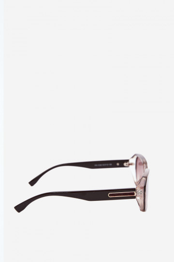 Óculos de sol femininos com filtro UV cor marrom escuro 2