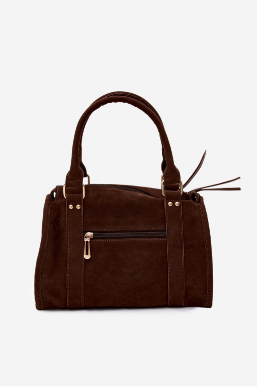 Bolsa de camurça sintética cor chocolate Lendra