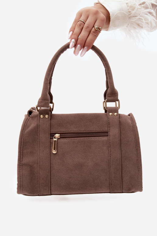 Bolsa de camurça sintética cor argila Lendra