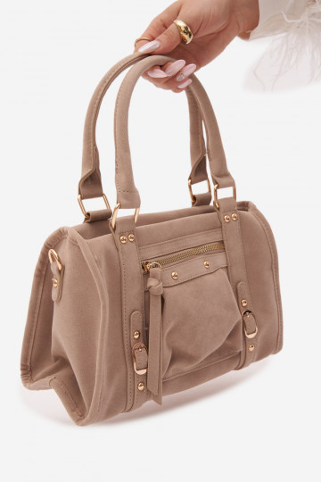 Bolsa de camurça sintética cor areia Lendra 2