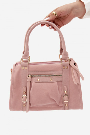 Bolsa de camurça sintética rosa Lendra
