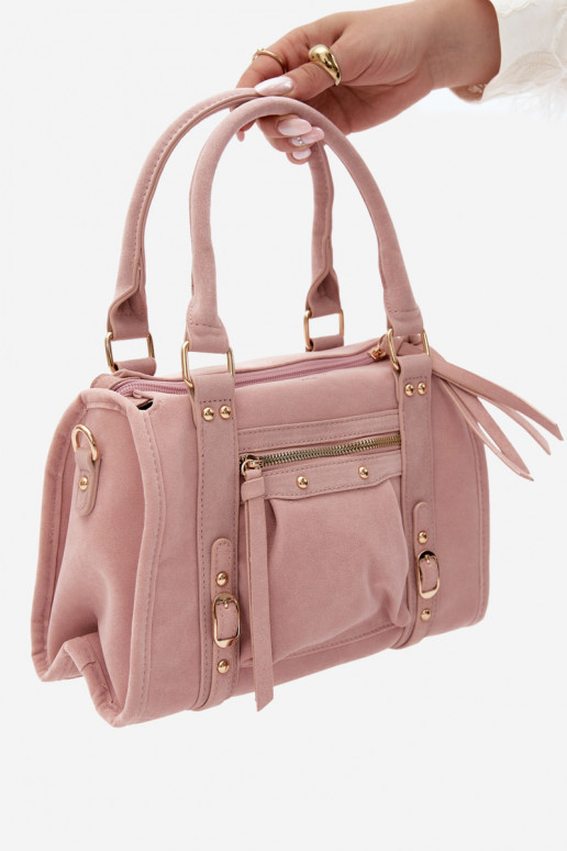 Bolsa de camurça sintética rosa Lendra