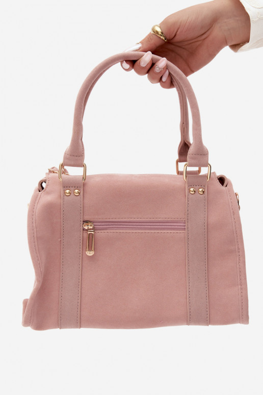 Bolsa de camurça sintética rosa Lendra