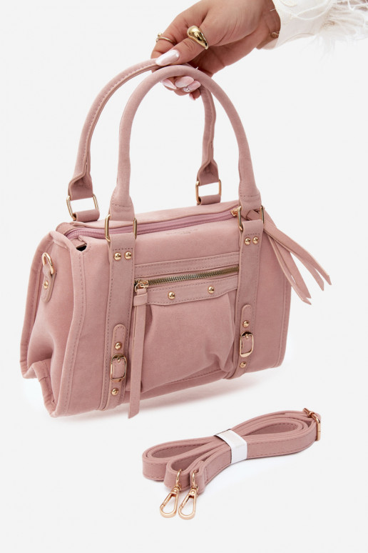 Bolsa de camurça sintética rosa Lendra