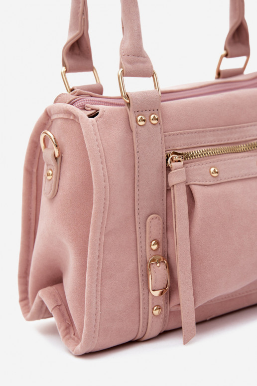 Bolsa de camurça sintética rosa Lendra