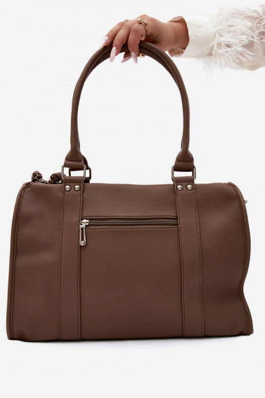 Grande bolsa de couro sintético cor argila Nolita