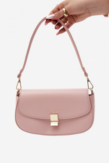 Pequena bolsa de couro sintético rosa Acacia