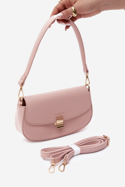 Pequena bolsa de couro sintético rosa Acacia