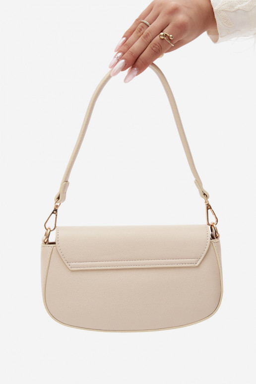 Pequena bolsa de couro sintético areia clara Acacia