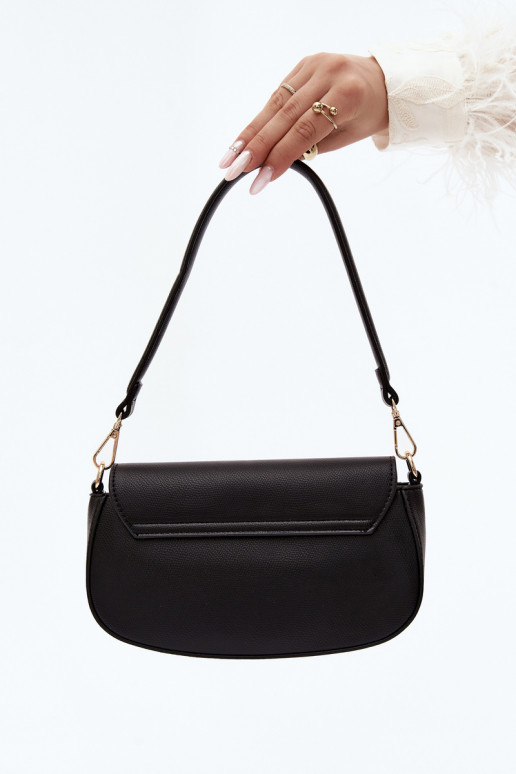Pequena bolsa de couro sintético preta Acacia