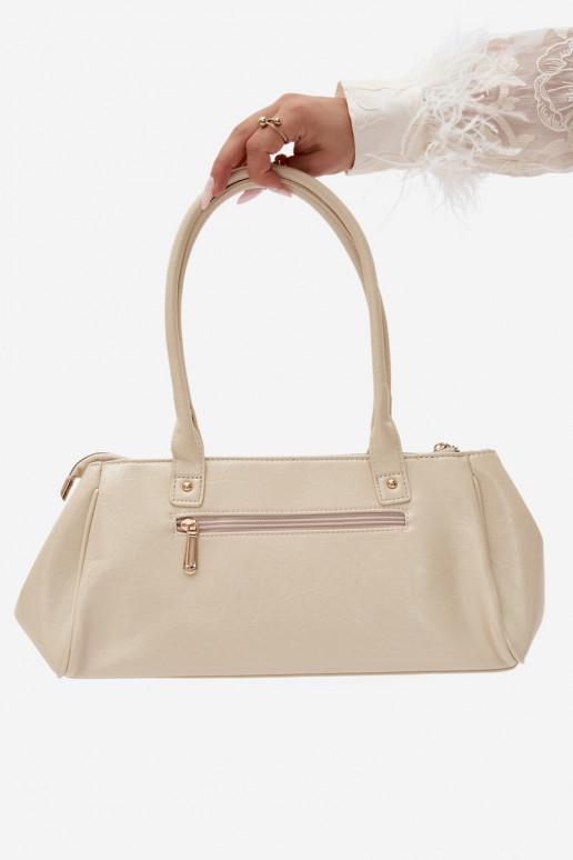 Bolsa de couro sintético marfim Muni