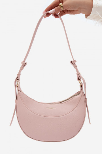 Pequena bolsa de couro sintético rosa Miri