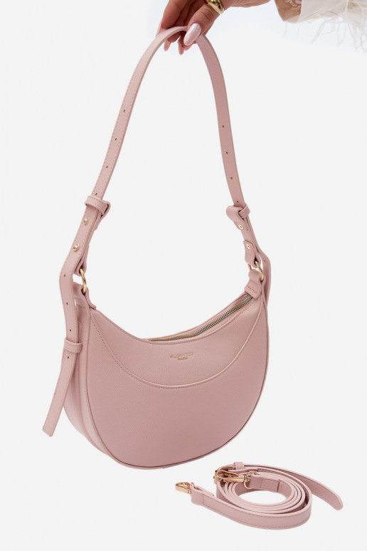 Pequena bolsa de couro sintético rosa Miri