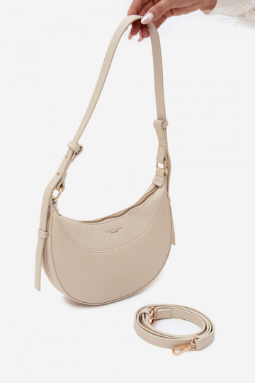 Pequena bolsa de couro sintético areia clara Miri 2