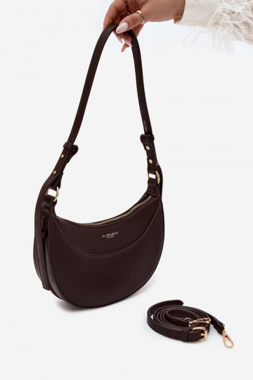 Pequena bolsa de couro sintético chocolate Miri 2