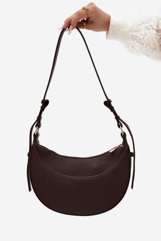 Pequena bolsa de couro sintético chocolate Miri