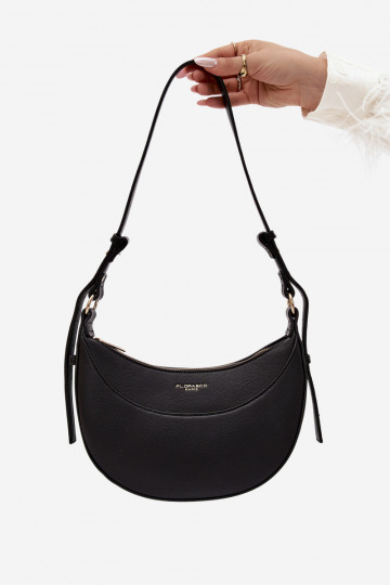 Pequena bolsa de couro sintético preta Miri