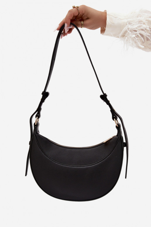 Pequena bolsa de couro sintético preta Miri