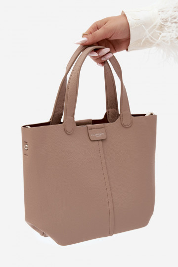 Bolsa de couro sintético marfim Blaire 2