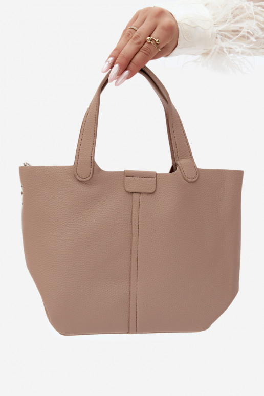Bolsa de couro sintético marfim Blaire