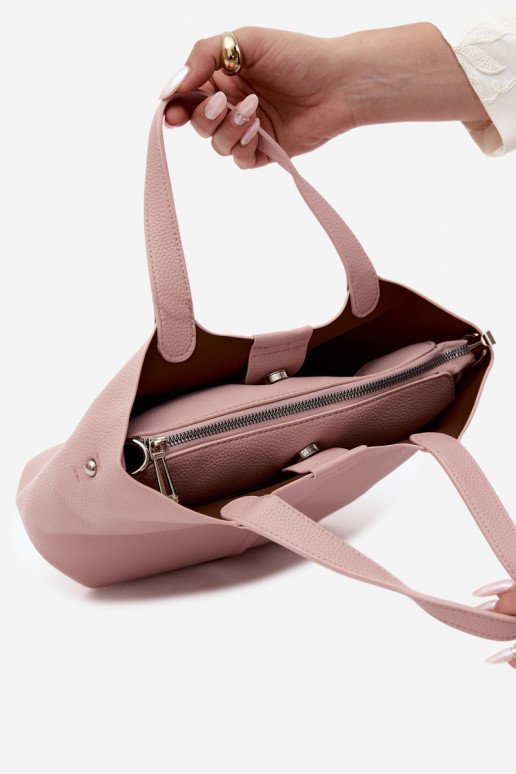 Bolsa de couro sintético rosa Blaire