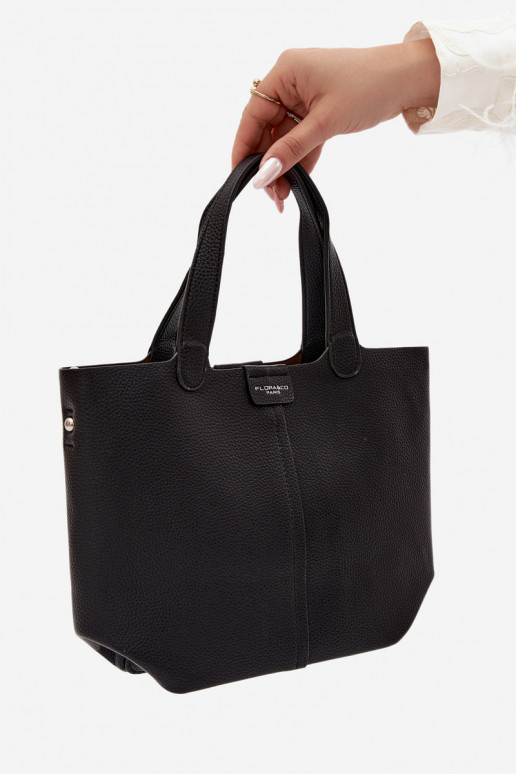 Bolsa de couro sintético preta Blaire
