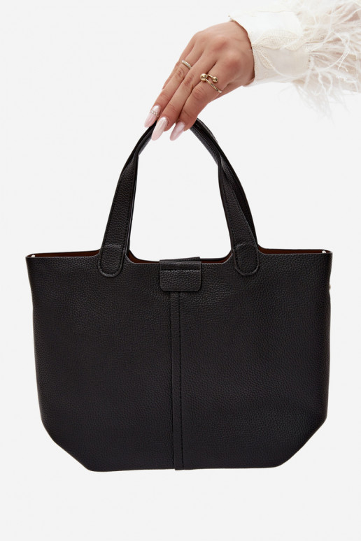 Bolsa de couro sintético preta Blaire