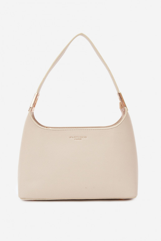 Bolsa de couro sintético em areia clara Gretta