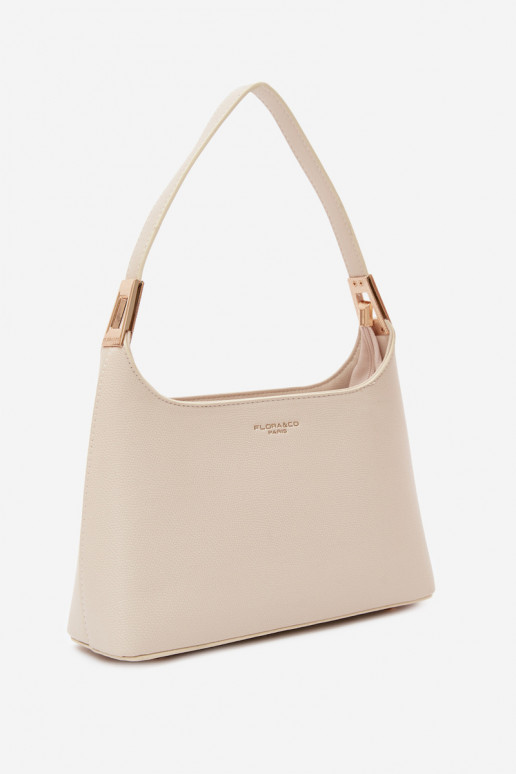 Bolsa de couro sintético em areia clara Gretta