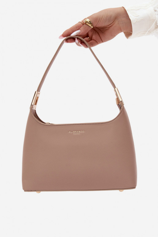 Bolsa de couro sintético em marfim Gretta
