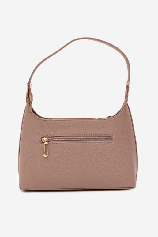 Bolsa de couro sintético em marfim Gretta