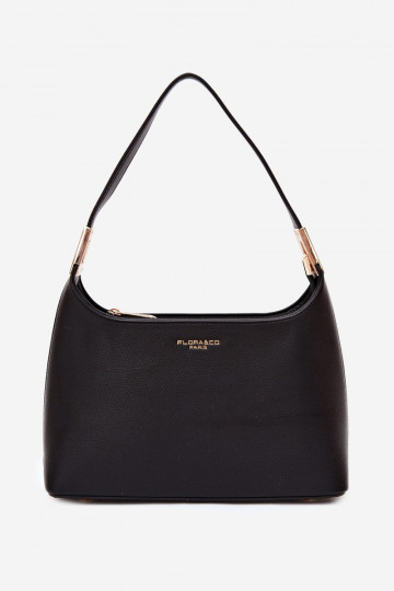 Bolsa de couro sintético em preto Gretta
