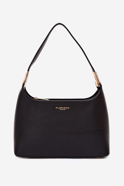 Bolsa de couro sintético em preto Gretta