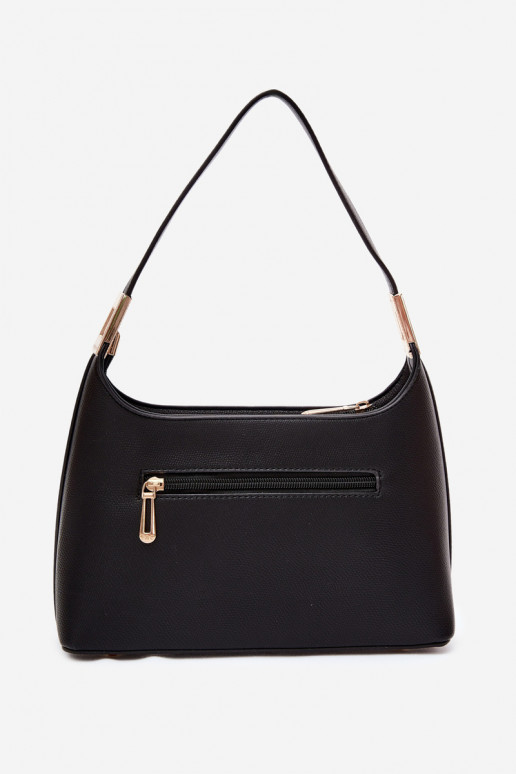 Bolsa de couro sintético em preto Gretta