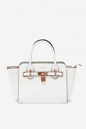 Bolsa tipo de couro sintético em branco Odelia