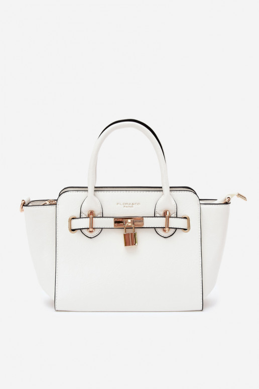 Bolsa tipo de couro sintético em branco Odelia