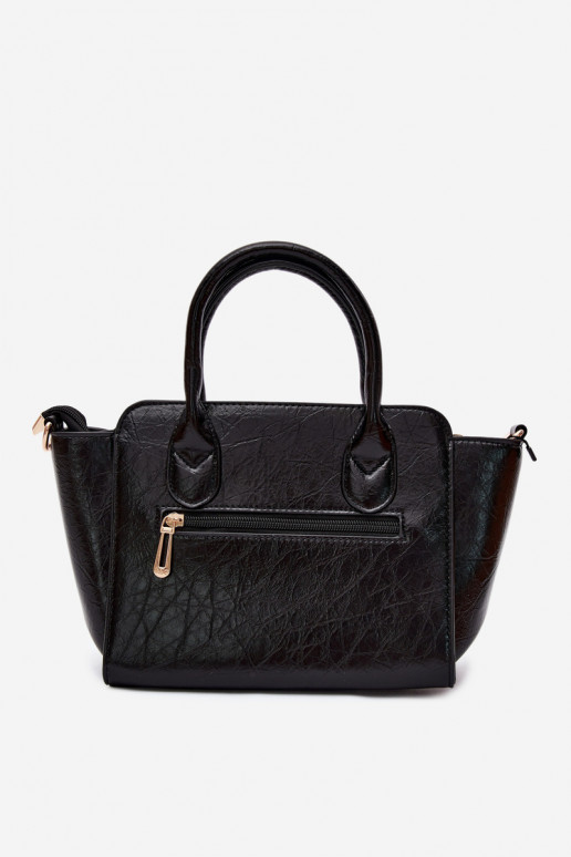 Bolsa tipo de couro sintético em preto Odelia