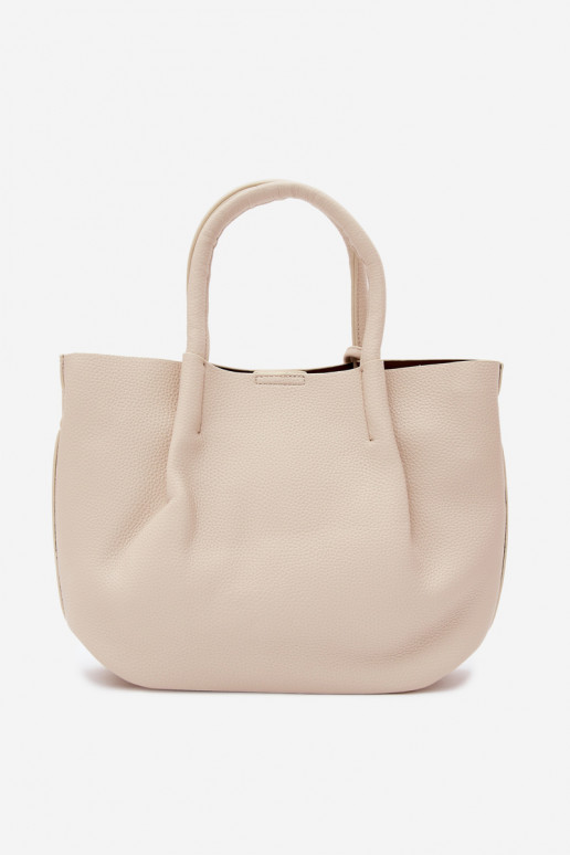 Bolsa de couro sintético em areia clara Fleece