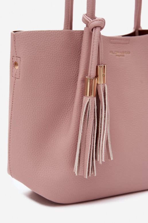 Bolsa de couro sintético em rosa Fleece